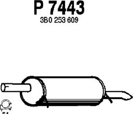 Fenno P7443 - Глушитель выхлопных газов, конечный autosila-amz.com