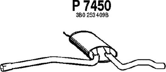 Fenno P7450 - Средний глушитель выхлопных газов autosila-amz.com