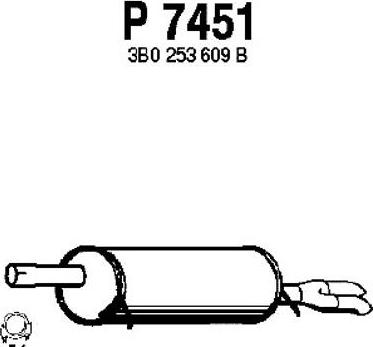 Fenno P7451 - Глушитель выхлопных газов, конечный autosila-amz.com