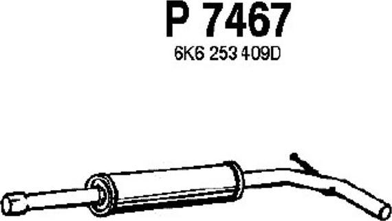 Fenno P7467 - Средний глушитель выхлопных газов autosila-amz.com