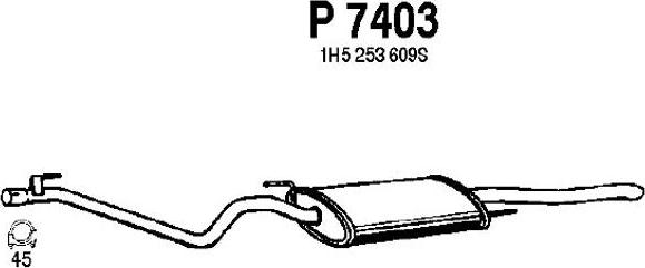 Fenno P7403 - Глушитель выхлопных газов, конечный autosila-amz.com