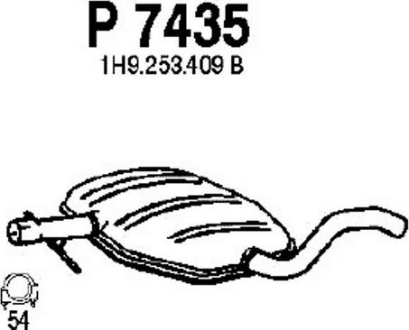 Fenno P7435 - Средний глушитель выхлопных газов autosila-amz.com