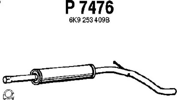 Fenno P7476 - Средний глушитель выхлопных газов autosila-amz.com