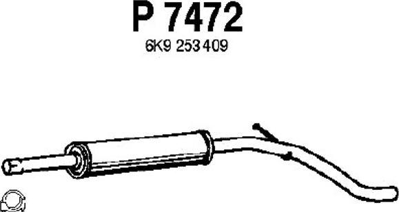 Fenno P7472 - Средний глушитель выхлопных газов autosila-amz.com