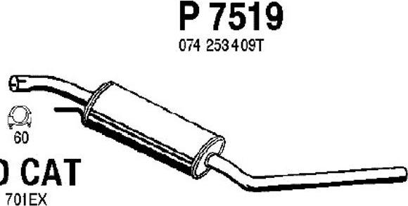Fenno P7519 - Средний глушитель выхлопных газов autosila-amz.com