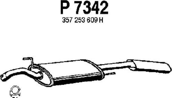 Fenno P7342 - Глушитель выхлопных газов, конечный autosila-amz.com
