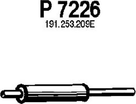 Fenno P7226 - Средний глушитель выхлопных газов autosila-amz.com
