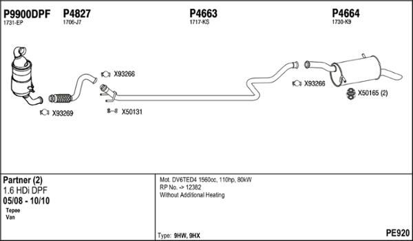 Fenno PE920 - Система выпуска ОГ autosila-amz.com