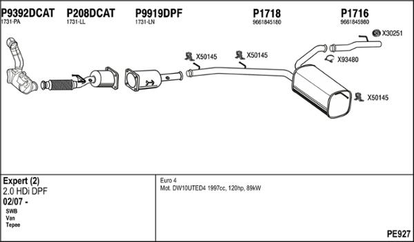 Fenno PE927 - Система выпуска ОГ autosila-amz.com