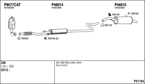 Fenno PE1104 - Система выпуска ОГ autosila-amz.com