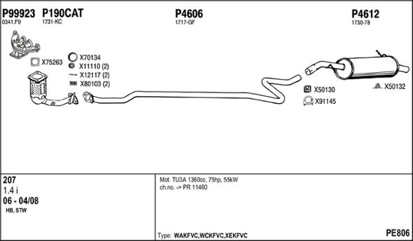 Fenno PE806 - Система выпуска ОГ autosila-amz.com