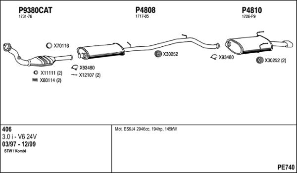 Fenno PE740 - Система выпуска ОГ autosila-amz.com