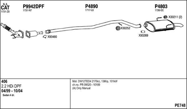 Fenno PE748 - Система выпуска ОГ autosila-amz.com