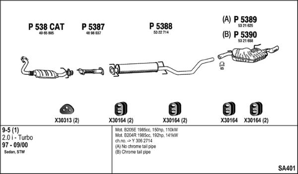 Fenno SA401 - Система выпуска ОГ autosila-amz.com