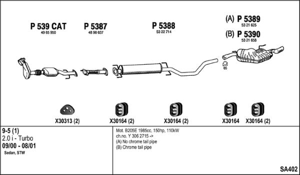 Fenno SA402 - Система выпуска ОГ autosila-amz.com