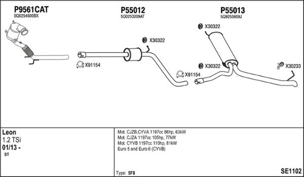 Fenno SE1102 - Система выпуска ОГ autosila-amz.com