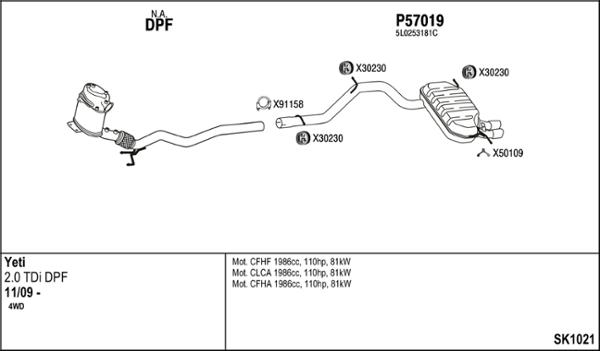 Fenno SK1021 - Система выпуска ОГ autosila-amz.com