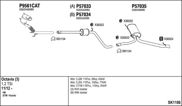 Fenno SK1106 - Система выпуска ОГ autosila-amz.com