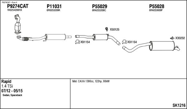 Fenno SK1216 - Система выпуска ОГ autosila-amz.com