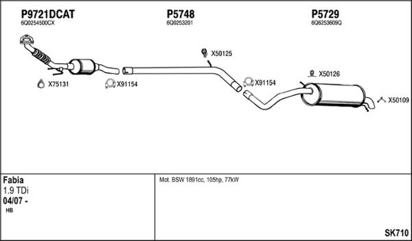 Fenno SK710 - Система выпуска ОГ autosila-amz.com