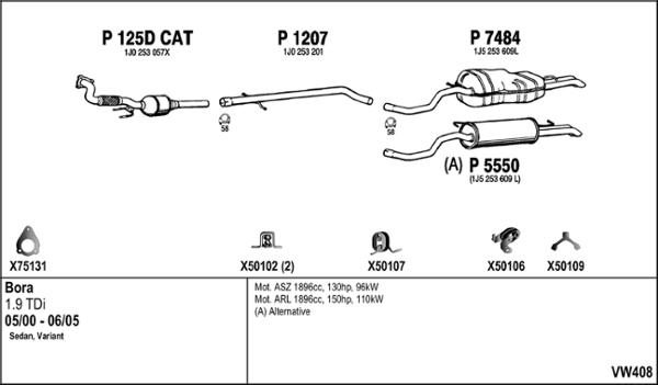 Fenno VW408 - Система выпуска ОГ autosila-amz.com