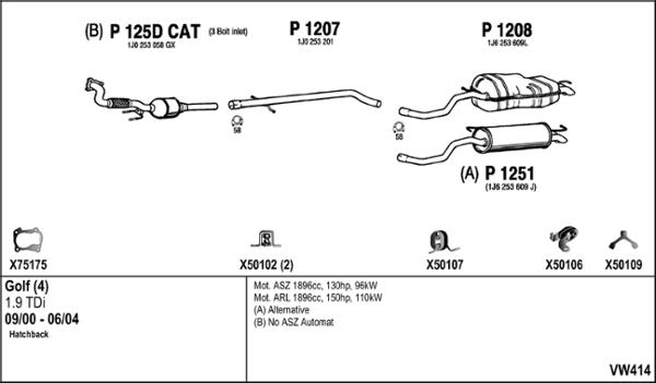 Fenno VW414 - Система выпуска ОГ autosila-amz.com