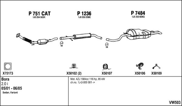 Fenno VW503 - Система выпуска ОГ autosila-amz.com