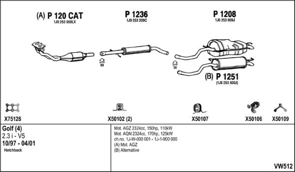 Fenno VW512 - Система выпуска ОГ autosila-amz.com