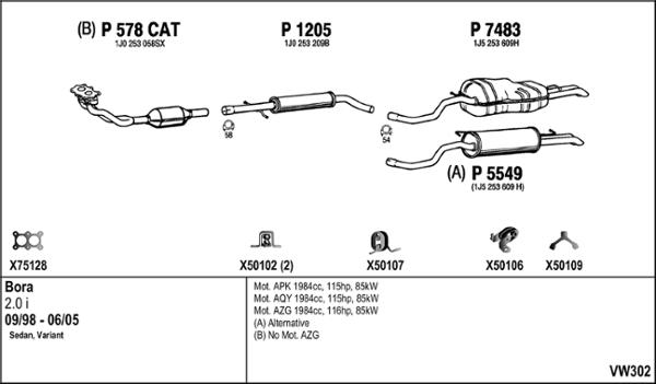 Fenno VW302 - Система выпуска ОГ autosila-amz.com