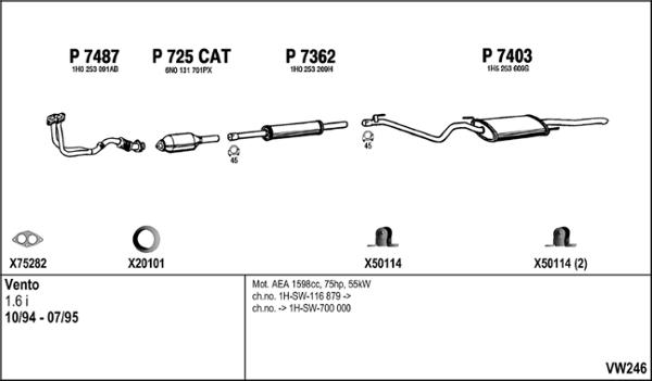 Fenno VW246 - Система выпуска ОГ autosila-amz.com