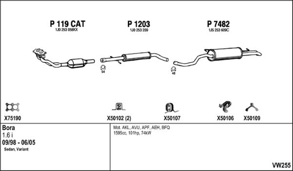 Fenno VW255 - Система выпуска ОГ autosila-amz.com