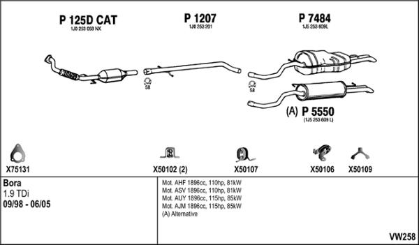 Fenno VW258 - Система выпуска ОГ autosila-amz.com