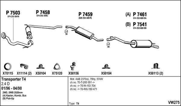 Fenno VW275 - Система выпуска ОГ autosila-amz.com