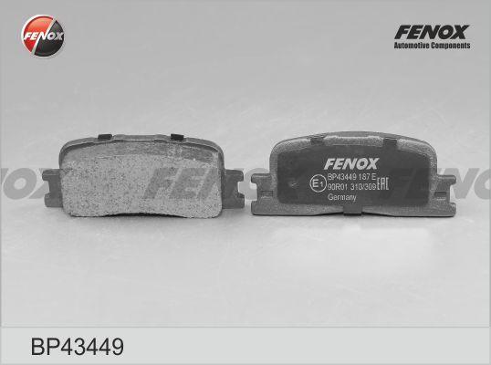 Fenox BP43449 - Тормозные колодки, дисковые, комплект autosila-amz.com