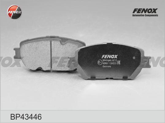 Fenox BP43446 - Тормозные колодки, дисковые, комплект autosila-amz.com