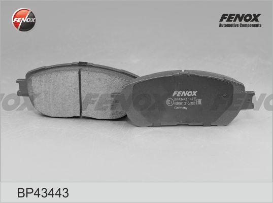Fenox BP43443 - Тормозные колодки, дисковые, комплект autosila-amz.com