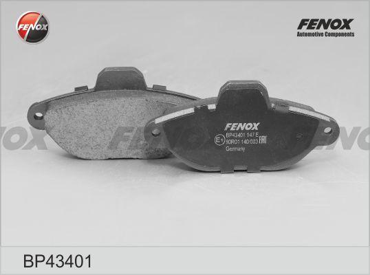 Fenox BP43401 - Тормозные колодки, дисковые, комплект autosila-amz.com