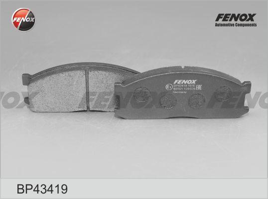 Fenox BP43419 - Тормозные колодки, дисковые, комплект autosila-amz.com