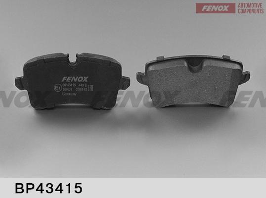 Fenox BP43415 - Тормозные колодки, дисковые, комплект autosila-amz.com