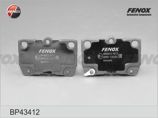Fenox BP43412 - Тормозные колодки, дисковые, комплект autosila-amz.com