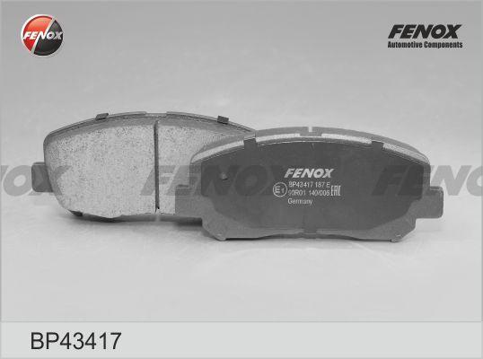 Fenox BP43417 - Тормозные колодки, дисковые, комплект autosila-amz.com
