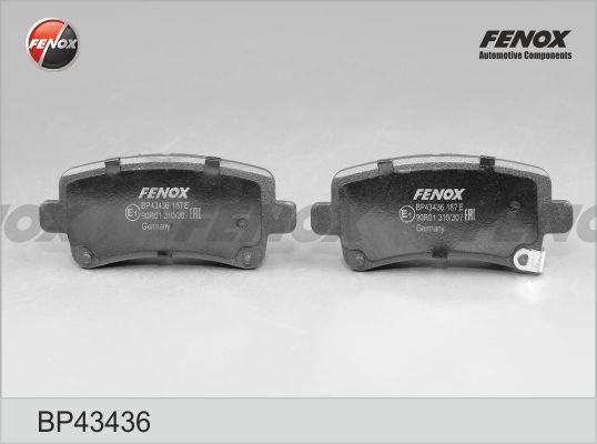 Fenox BP43436 - Тормозные колодки, дисковые, комплект autosila-amz.com