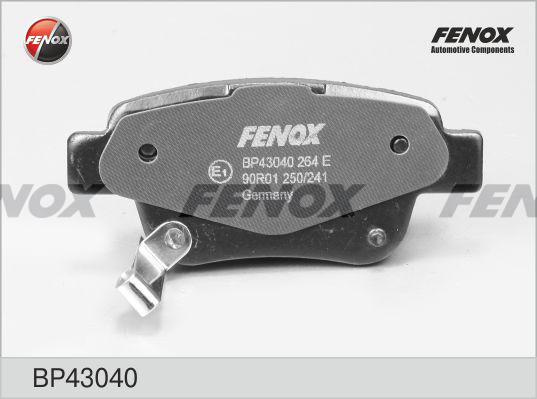 Fenox BP43040 - Тормозные колодки, дисковые, комплект autosila-amz.com