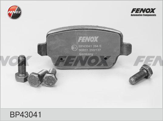 Fenox BP43041 - Тормозные колодки, дисковые, комплект autosila-amz.com