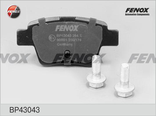 Fenox BP43043 - Тормозные колодки, дисковые, комплект autosila-amz.com