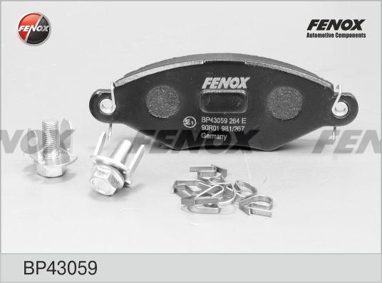 Fenox BP43059 - Тормозные колодки, дисковые, комплект autosila-amz.com