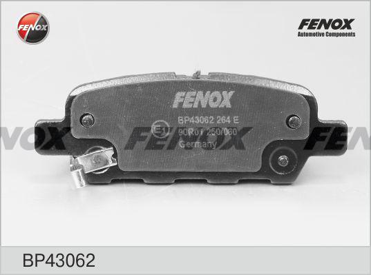 Fenox BP43062 - Тормозные колодки, дисковые, комплект autosila-amz.com