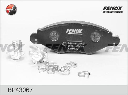 Fenox BP43067 - Тормозные колодки, дисковые, комплект autosila-amz.com