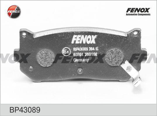 Fenox BP43089 - Тормозные колодки, дисковые, комплект autosila-amz.com