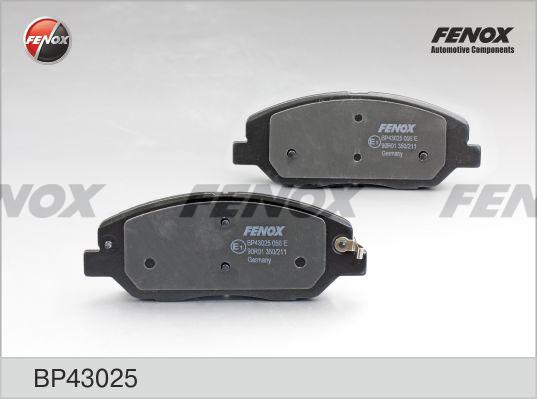 Fenox BP43025 - Тормозные колодки, дисковые, комплект autosila-amz.com